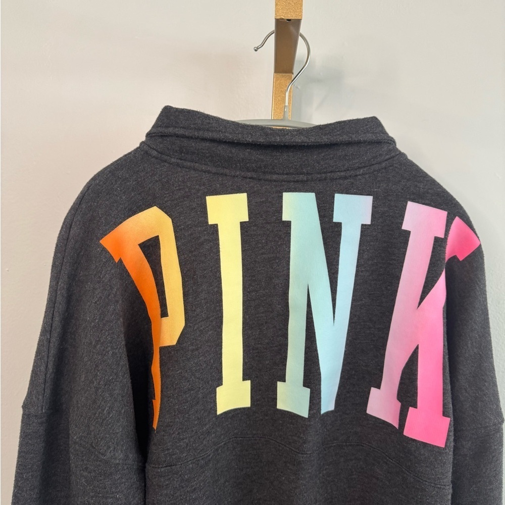 PINK Victoria's Secret Charcoal Zip-Up - Picture 5 of 5